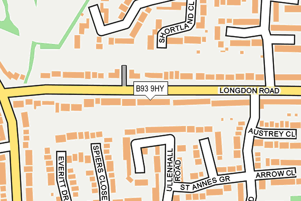 B93 9HY map - OS OpenMap – Local (Ordnance Survey)