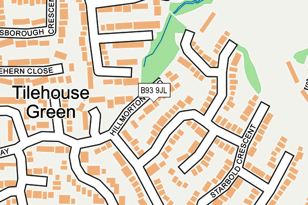 B93 9JL map - OS OpenMap – Local (Ordnance Survey)