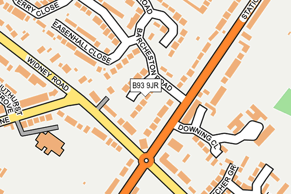 B93 9JR map - OS OpenMap – Local (Ordnance Survey)