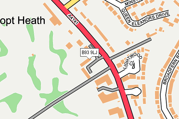 B93 9LJ map - OS OpenMap – Local (Ordnance Survey)