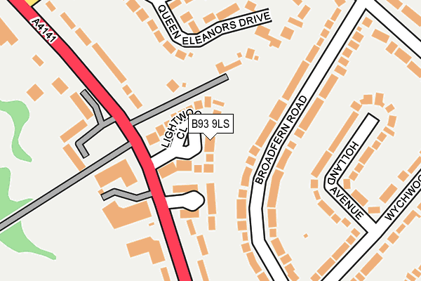 B93 9LS map - OS OpenMap – Local (Ordnance Survey)