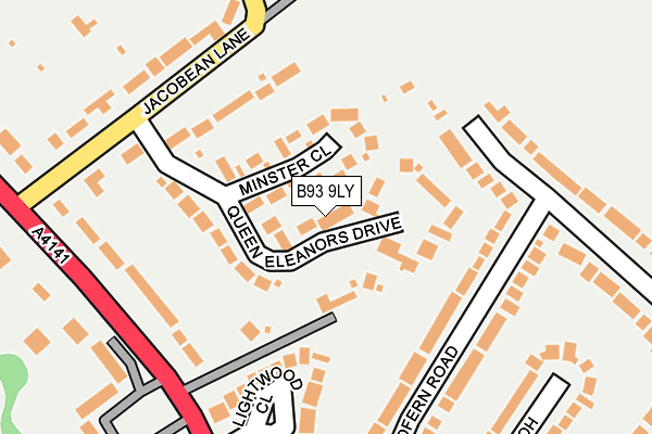 B93 9LY map - OS OpenMap – Local (Ordnance Survey)