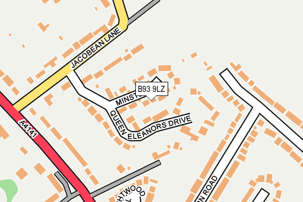 B93 9LZ map - OS OpenMap – Local (Ordnance Survey)