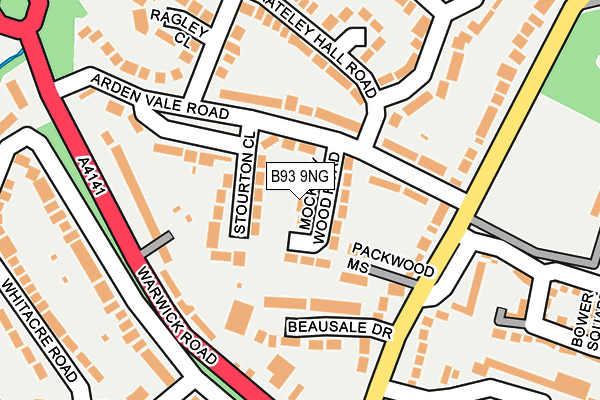 B93 9NG map - OS OpenMap – Local (Ordnance Survey)