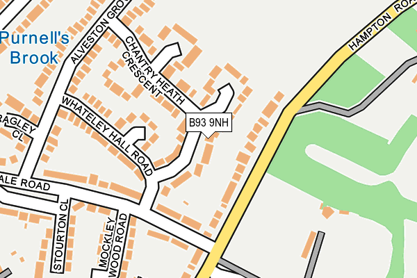 B93 9NH map - OS OpenMap – Local (Ordnance Survey)