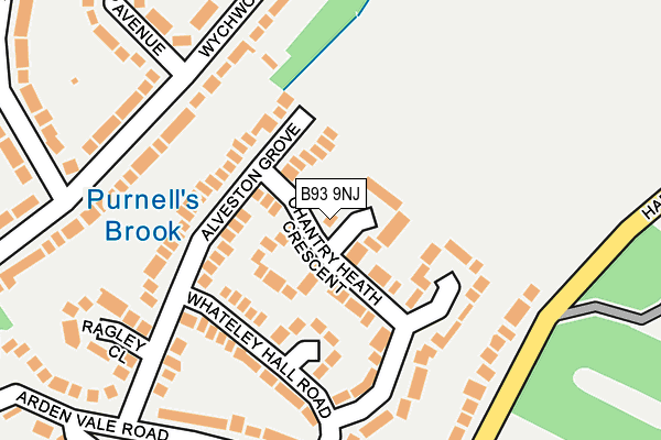 B93 9NJ map - OS OpenMap – Local (Ordnance Survey)