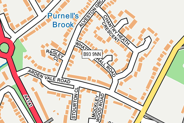 B93 9NN map - OS OpenMap – Local (Ordnance Survey)