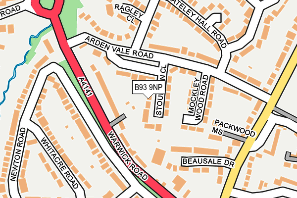 B93 9NP map - OS OpenMap – Local (Ordnance Survey)