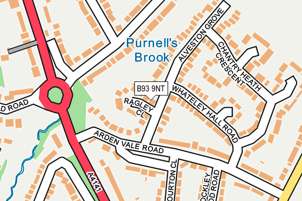 B93 9NT map - OS OpenMap – Local (Ordnance Survey)