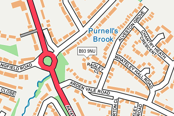 B93 9NU map - OS OpenMap – Local (Ordnance Survey)