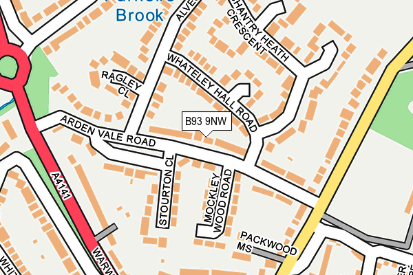 B93 9NW map - OS OpenMap – Local (Ordnance Survey)