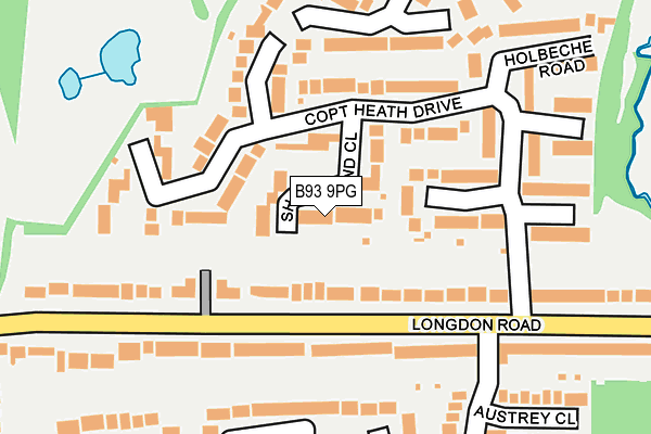 B93 9PG map - OS OpenMap – Local (Ordnance Survey)