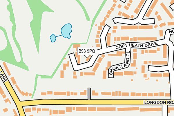 B93 9PQ map - OS OpenMap – Local (Ordnance Survey)