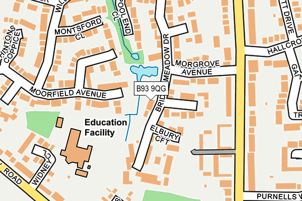 B93 9QG map - OS OpenMap – Local (Ordnance Survey)