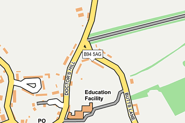 B94 5AG map - OS OpenMap – Local (Ordnance Survey)