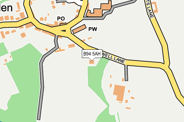 B94 5AH map - OS OpenMap – Local (Ordnance Survey)