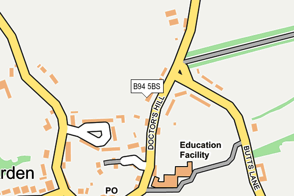 B94 5BS map - OS OpenMap – Local (Ordnance Survey)