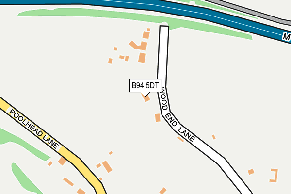 B94 5DT map - OS OpenMap – Local (Ordnance Survey)