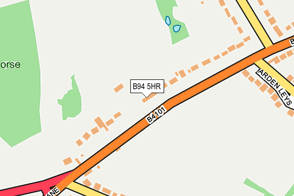 B94 5HR map - OS OpenMap – Local (Ordnance Survey)