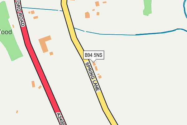 B94 5NS map - OS OpenMap – Local (Ordnance Survey)