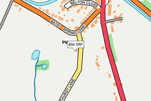B94 5RP map - OS OpenMap – Local (Ordnance Survey)