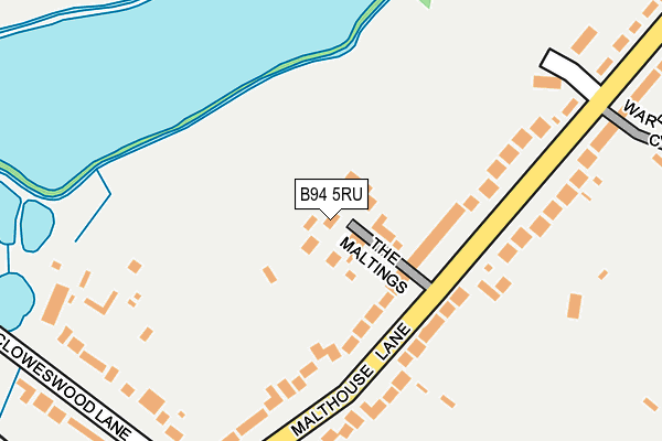 B94 5RU map - OS OpenMap – Local (Ordnance Survey)