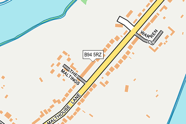 B94 5RZ map - OS OpenMap – Local (Ordnance Survey)