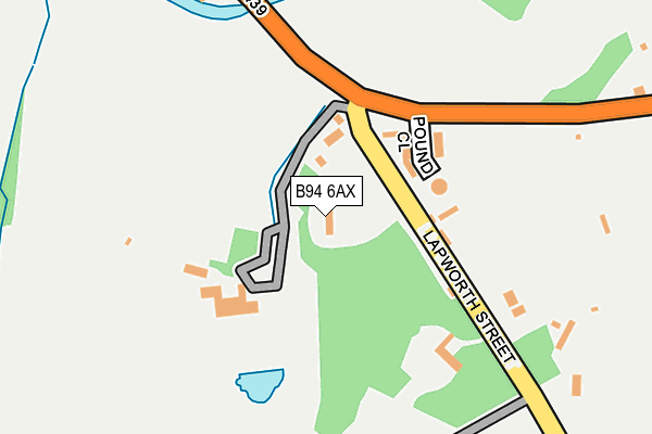 B94 6AX map - OS OpenMap – Local (Ordnance Survey)