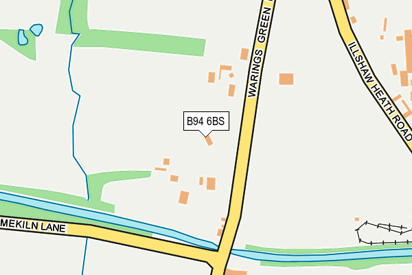 B94 6BS map - OS OpenMap – Local (Ordnance Survey)
