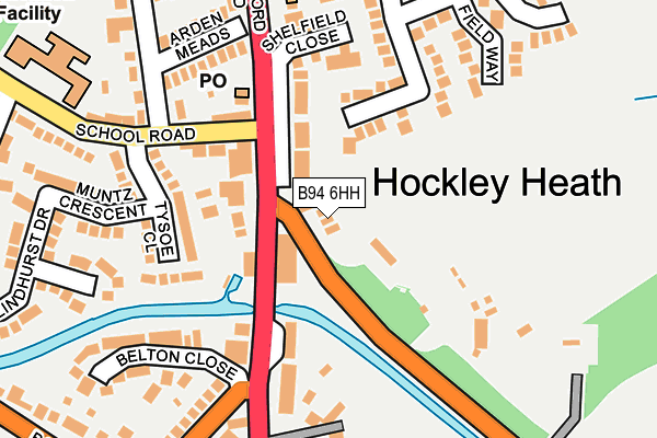 B94 6HH map - OS OpenMap – Local (Ordnance Survey)