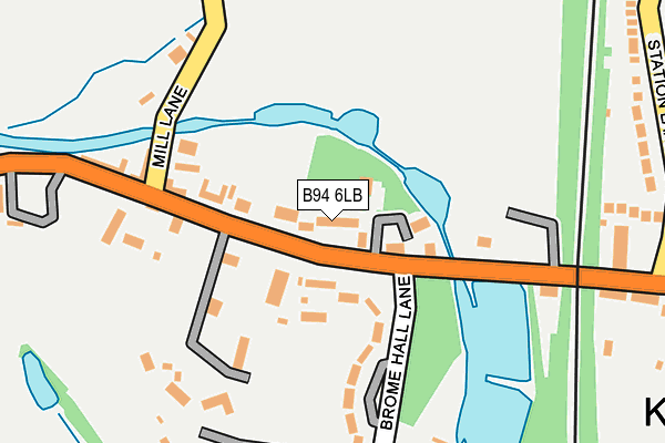 B94 6LB map - OS OpenMap – Local (Ordnance Survey)