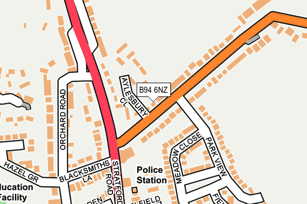 B94 6NZ map - OS OpenMap – Local (Ordnance Survey)
