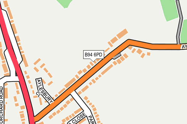 B94 6PD map - OS OpenMap – Local (Ordnance Survey)