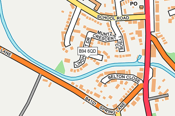 B94 6QD map - OS OpenMap – Local (Ordnance Survey)