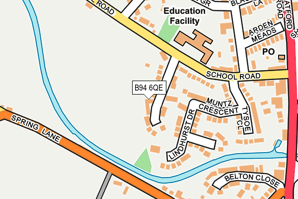 B94 6QE map - OS OpenMap – Local (Ordnance Survey)