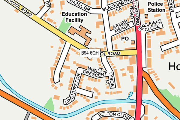 B94 6QH map - OS OpenMap – Local (Ordnance Survey)