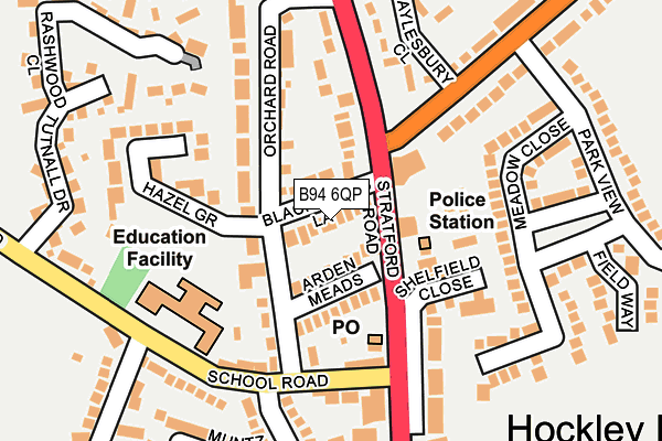 B94 6QP map - OS OpenMap – Local (Ordnance Survey)