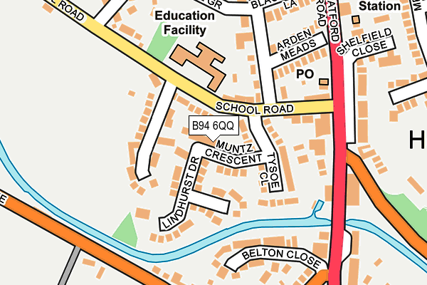 B94 6QQ map - OS OpenMap – Local (Ordnance Survey)