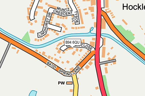 B94 6QU map - OS OpenMap – Local (Ordnance Survey)
