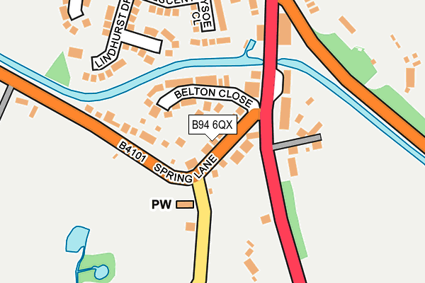 B94 6QX map - OS OpenMap – Local (Ordnance Survey)
