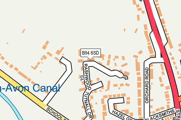 B94 6SD map - OS OpenMap – Local (Ordnance Survey)