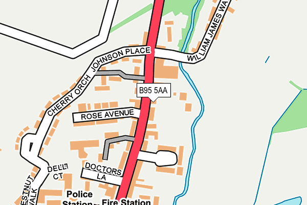 B95 5AA map - OS OpenMap – Local (Ordnance Survey)