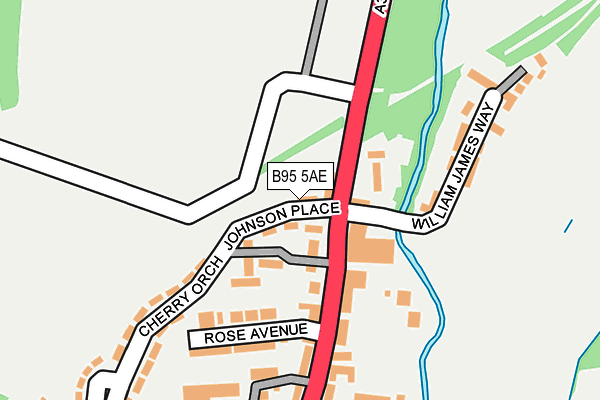 B95 5AE map - OS OpenMap – Local (Ordnance Survey)