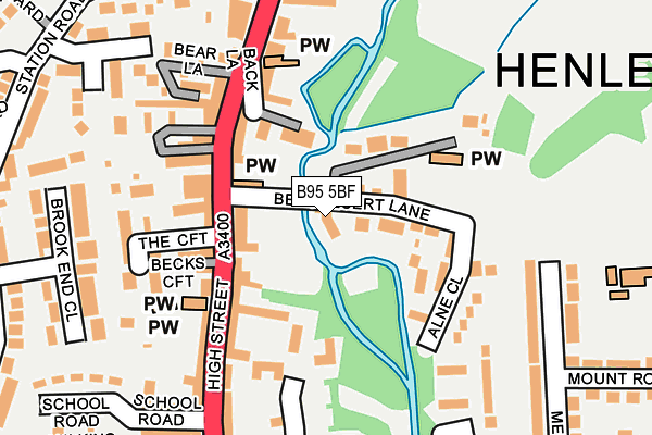 B95 5BF map - OS OpenMap – Local (Ordnance Survey)