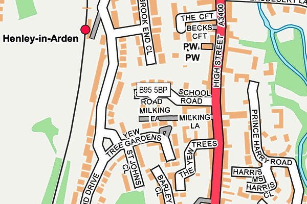 B95 5BP map - OS OpenMap – Local (Ordnance Survey)