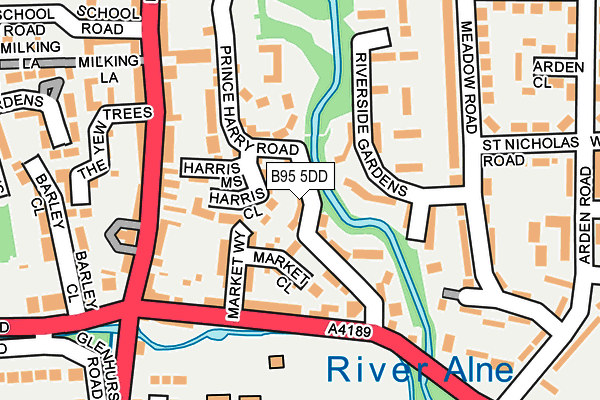 B95 5DD map - OS OpenMap – Local (Ordnance Survey)