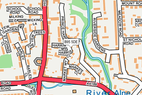 B95 5DE map - OS OpenMap – Local (Ordnance Survey)