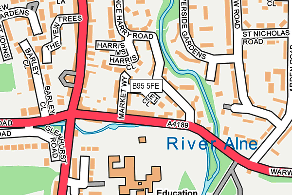 B95 5FE map - OS OpenMap – Local (Ordnance Survey)