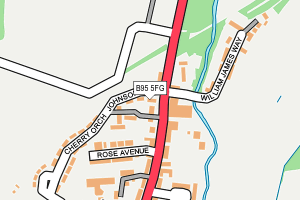 B95 5FG map - OS OpenMap – Local (Ordnance Survey)