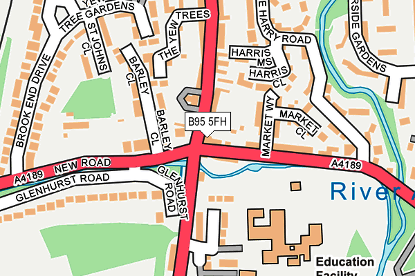 B95 5FH map - OS OpenMap – Local (Ordnance Survey)